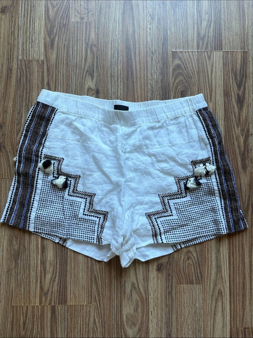 J.Crew Collection Mixed Media Linen Shorts